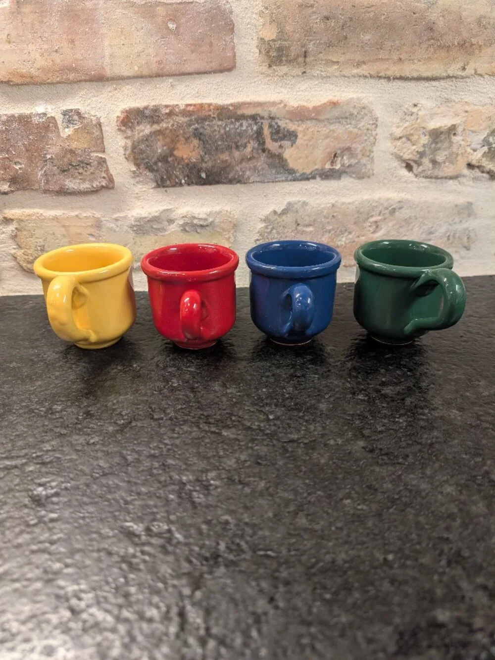 Share Lot of Mamma Ro Colorful Espresso Mugs, Square Bowl, Plate Made in Italy